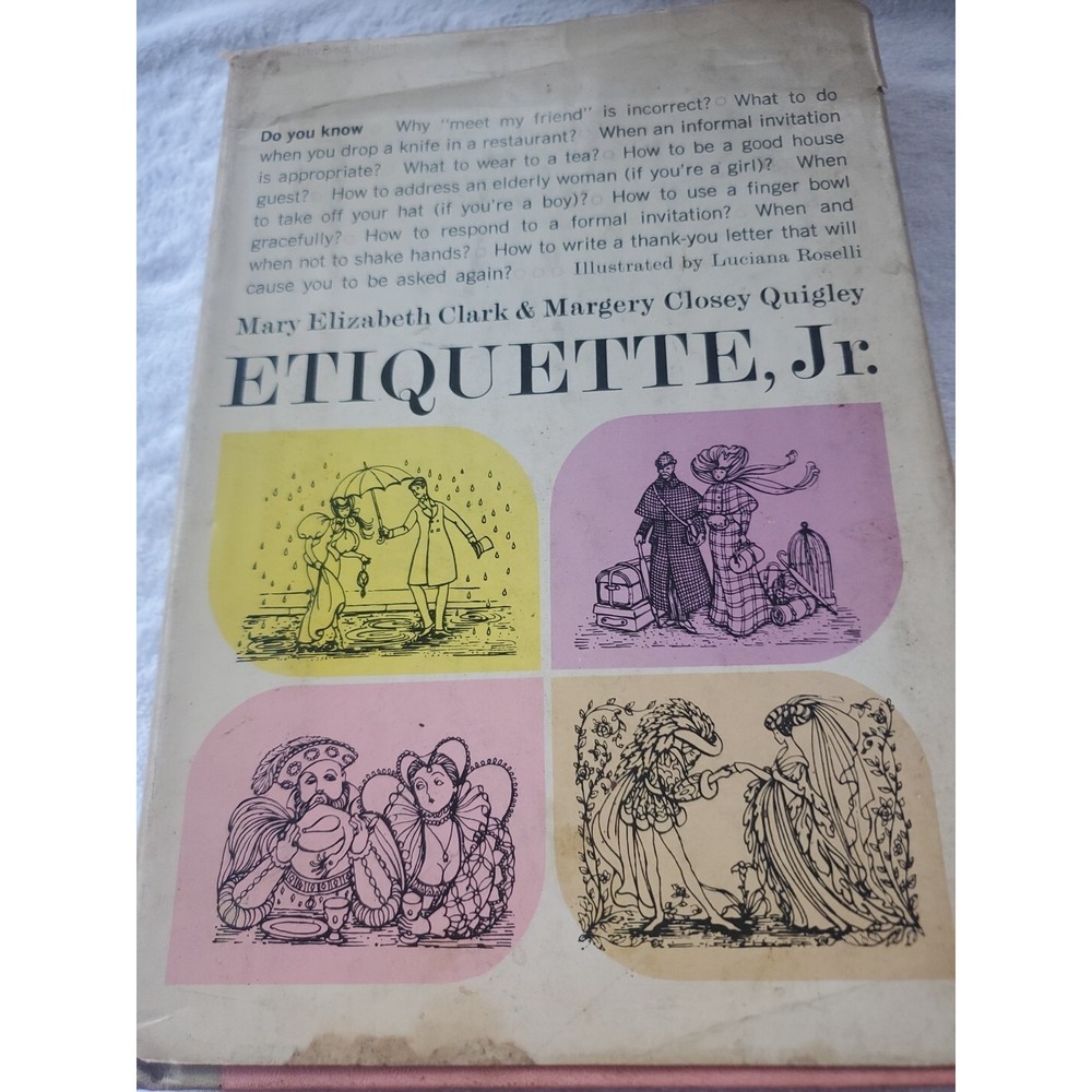 Etiquette Jr 1965 Vintage Hardcover Mary‎ Elizabeth Clark Margery Closey Quigley